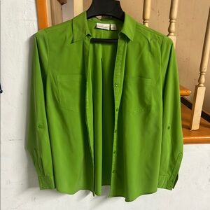 Vibrant Green Button-Up Shirt